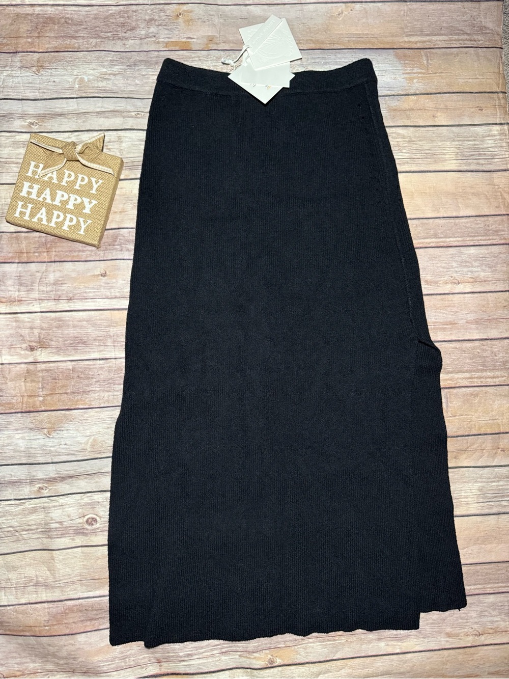 Loulou de Saison Aalis Cotton-Blend Rib-Knit Midi-Skirt size L NWT - Picture 8 of 14